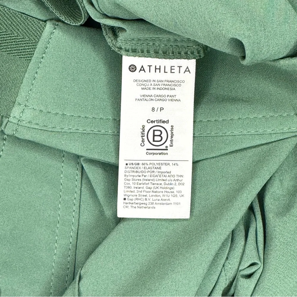Athleta Venice High Rise Wide Leg Cargo Pants Green Size 8 - Picture 12 of 12